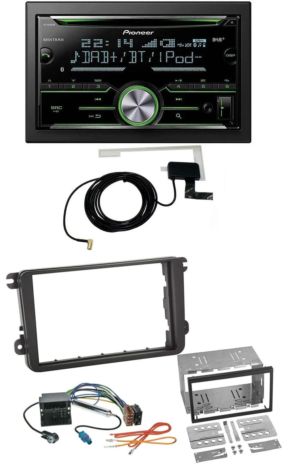 Pioneer CD USB MP3 Bluetooth 2DIN DAB Autoradio für VW Amarok ab 10 Beetle ab 11