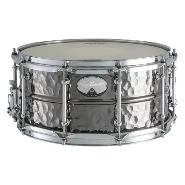 Малый барабан Dixon Artisan Gregg Bissonette Signature Brass 14x6.5 Hammered Black Nickel