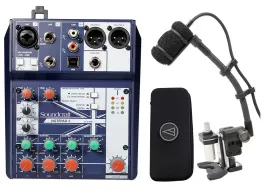 Микрофон для барабанов Audio-Technica ATM350D 5" Gooseneck + Soundcraft Notepad-5 (набор)