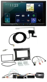 Автомагнитола для Ford Ranger XL Pioneer 2-DIN, DAB, USB, Bluetooth, поддержка кнопок на руле