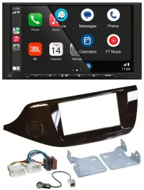 JBL USB 2DIN MP3 Bluetooth AUX Autoradio für Kia Ceed ab 12 glänzend