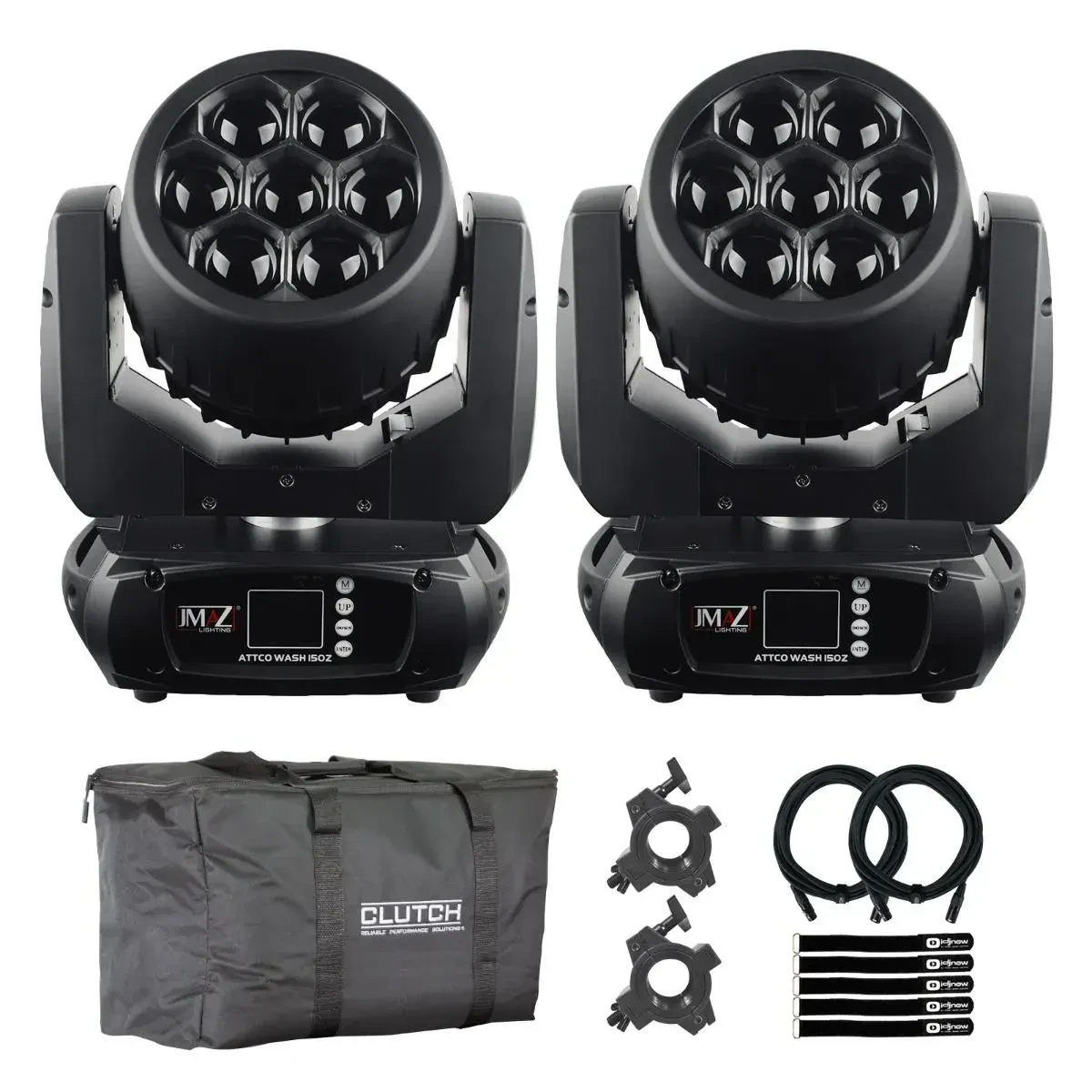 Прибор с полным движением JMAZ LIGHTING JZ3008 Attco Wash 150Z LED с аксессуарами (пара)