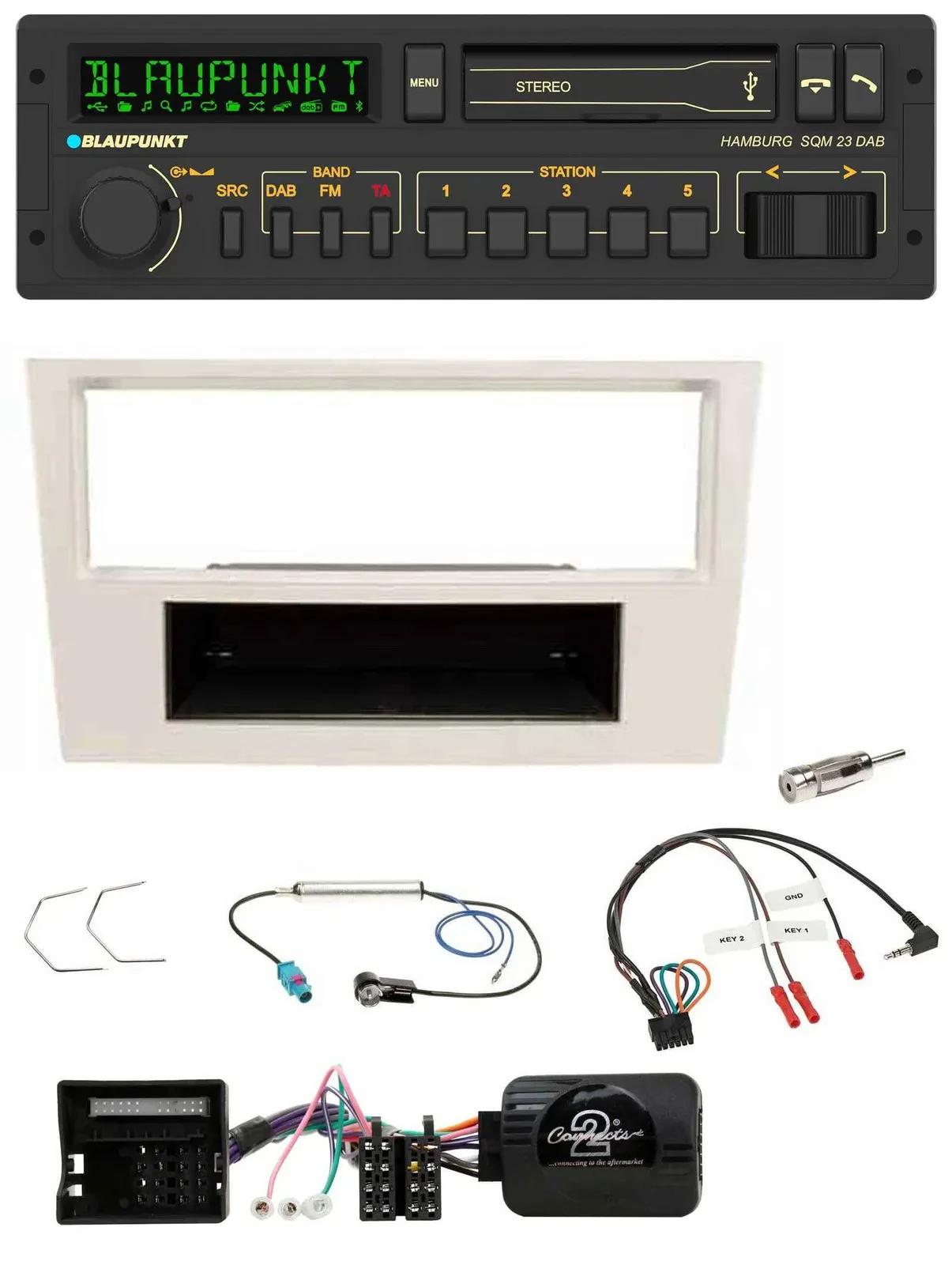 Blaupunkt USB DAB Bluetooth Lenkrad Autoradio für Opel Corsa D 2006-2008 perl-we