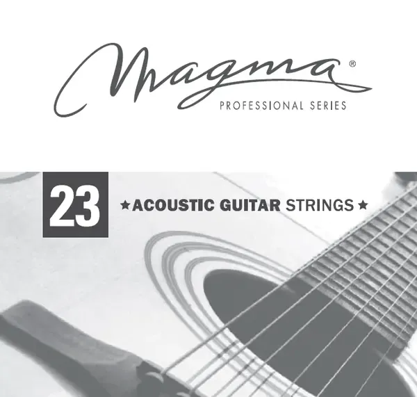 Струна одиночная для акустической гитары Magma Strings GA023PB Phosphor Bronze 023