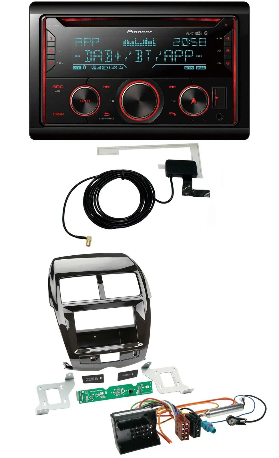 Pioneer 2DIN MP3 DAB USB CD Bluetooth Autoradio für Citroen C4 Mitsubishi ASX Pe