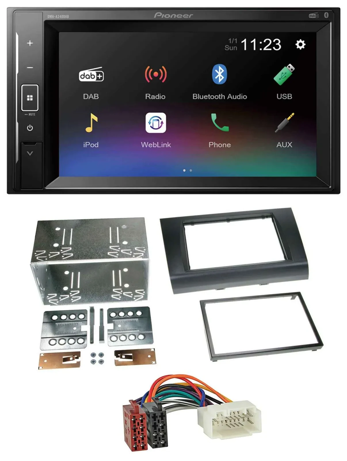 Pioneer DAB MP3 2DIN Bluetooth USB Autoradio für Suzuki Swift (2005-2010)