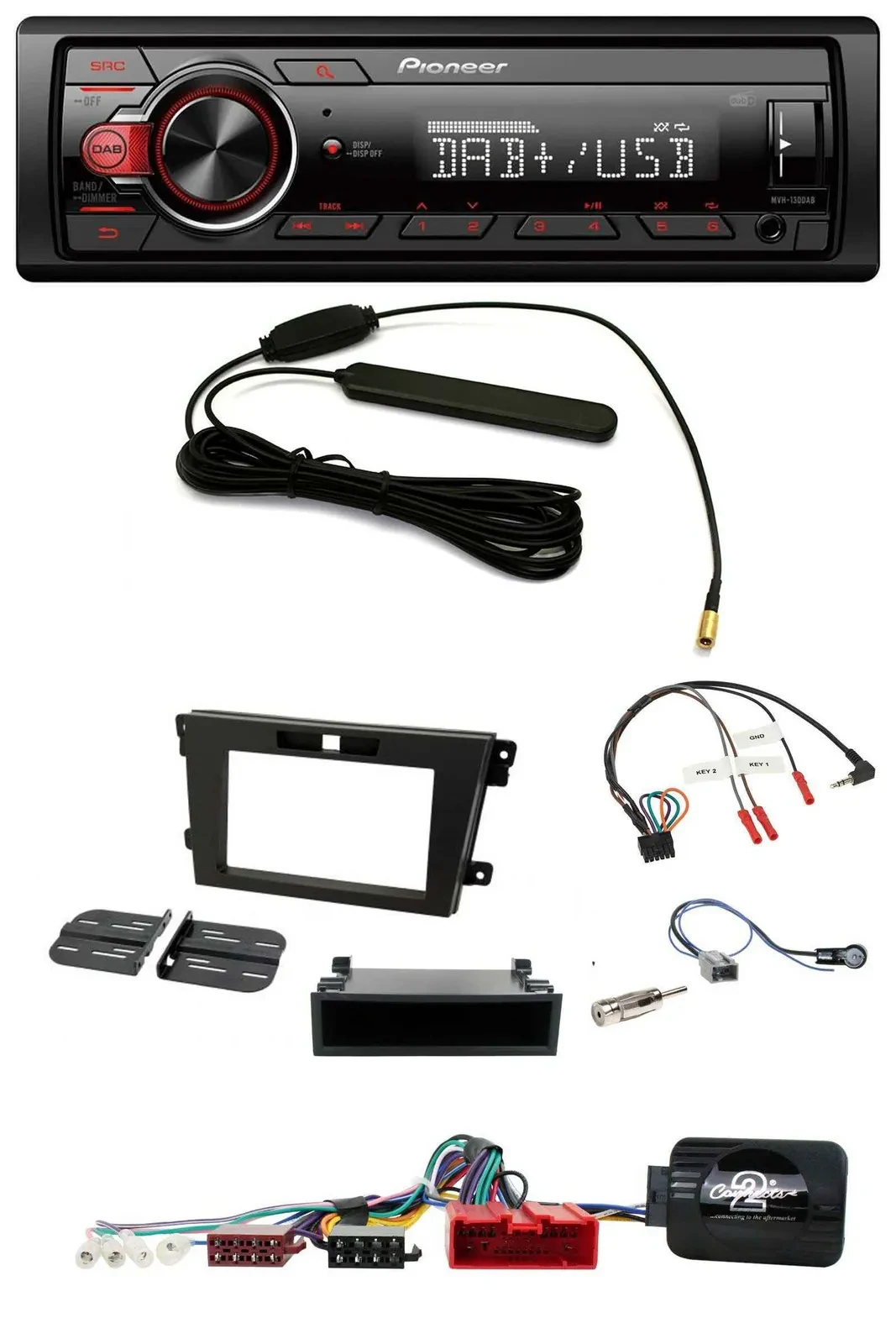 Pioneer MP3 DAB 1DIN Lenkrad USB Autoradio für Mazda CX-7 2008-2010