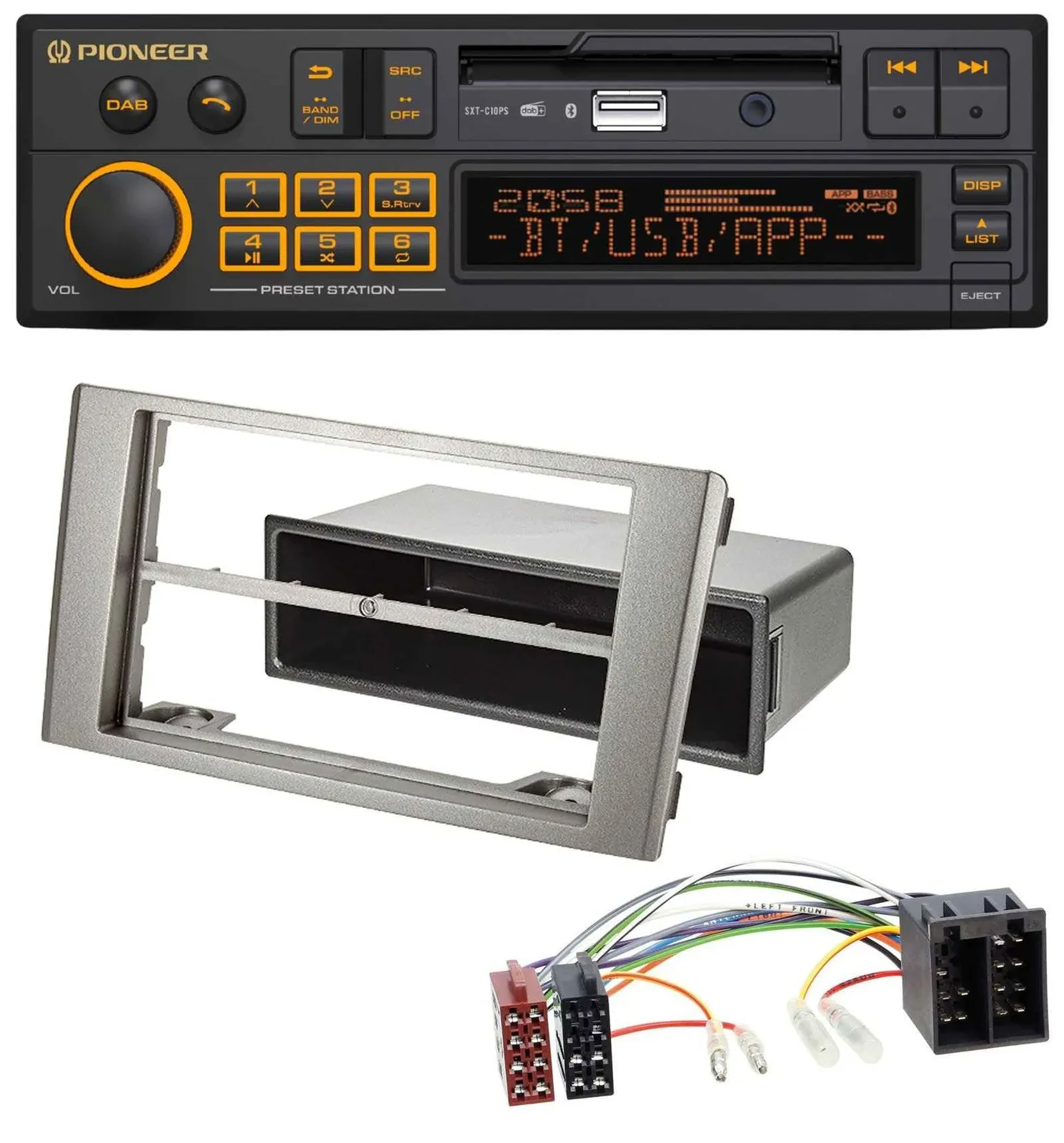 Pioneer DAB MP3 USB Bluetooth Autoradio für Iveco Daily (2006-2014) silber