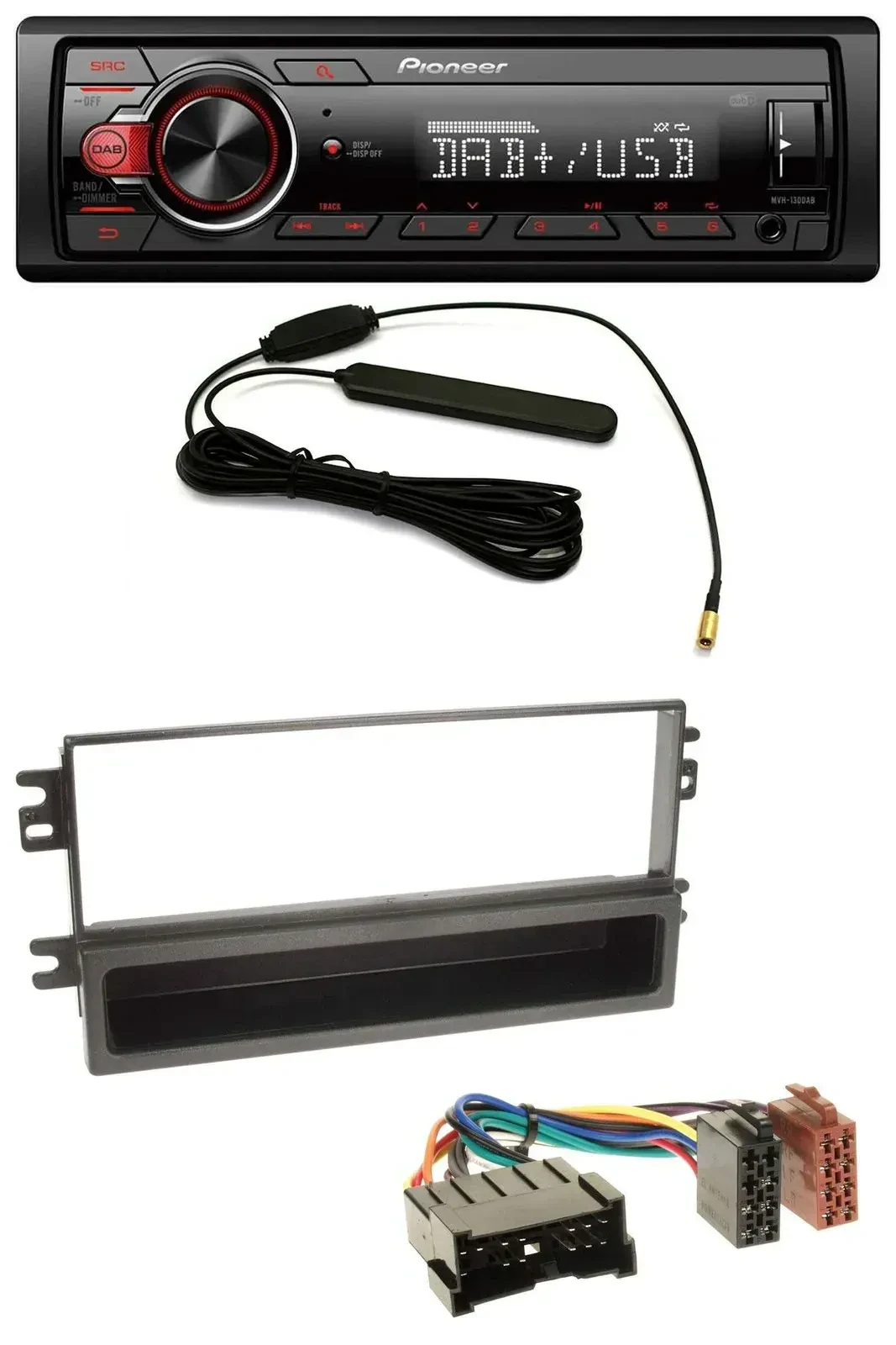 Автомагнитола для Kia Carnival (2001–2006), Carens (с 2003) Pioneer 1DIN, MP3, DAB, USB, AUX