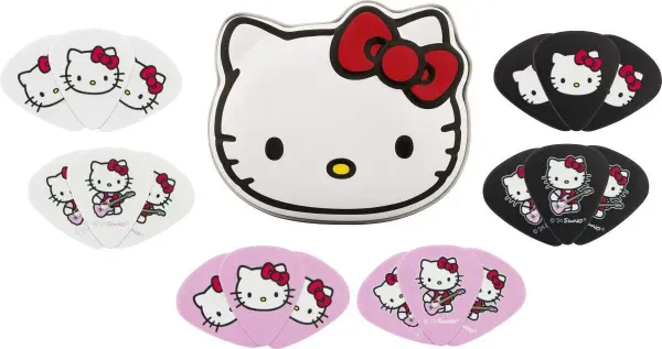 Fender X Hello Kitty Official Guitar Pick Tin Gift Set with 18 Picks