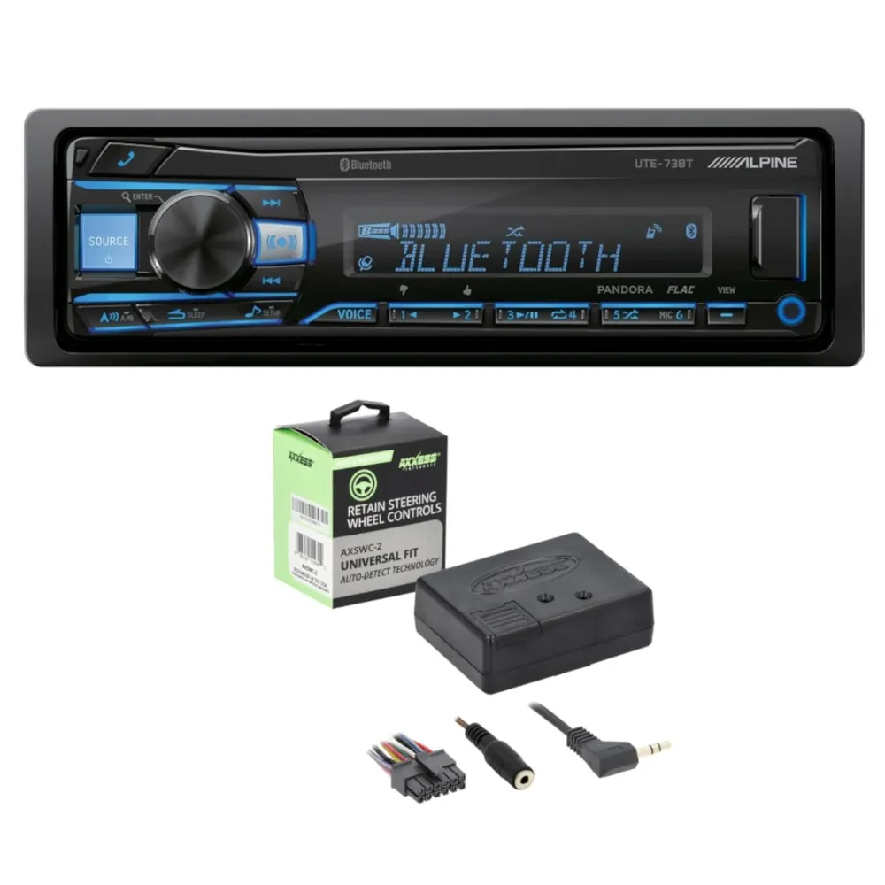 Автомагнитола Alpine UTE-73BT Bluetooth (набор) с Axxess Steering Wheel Interface