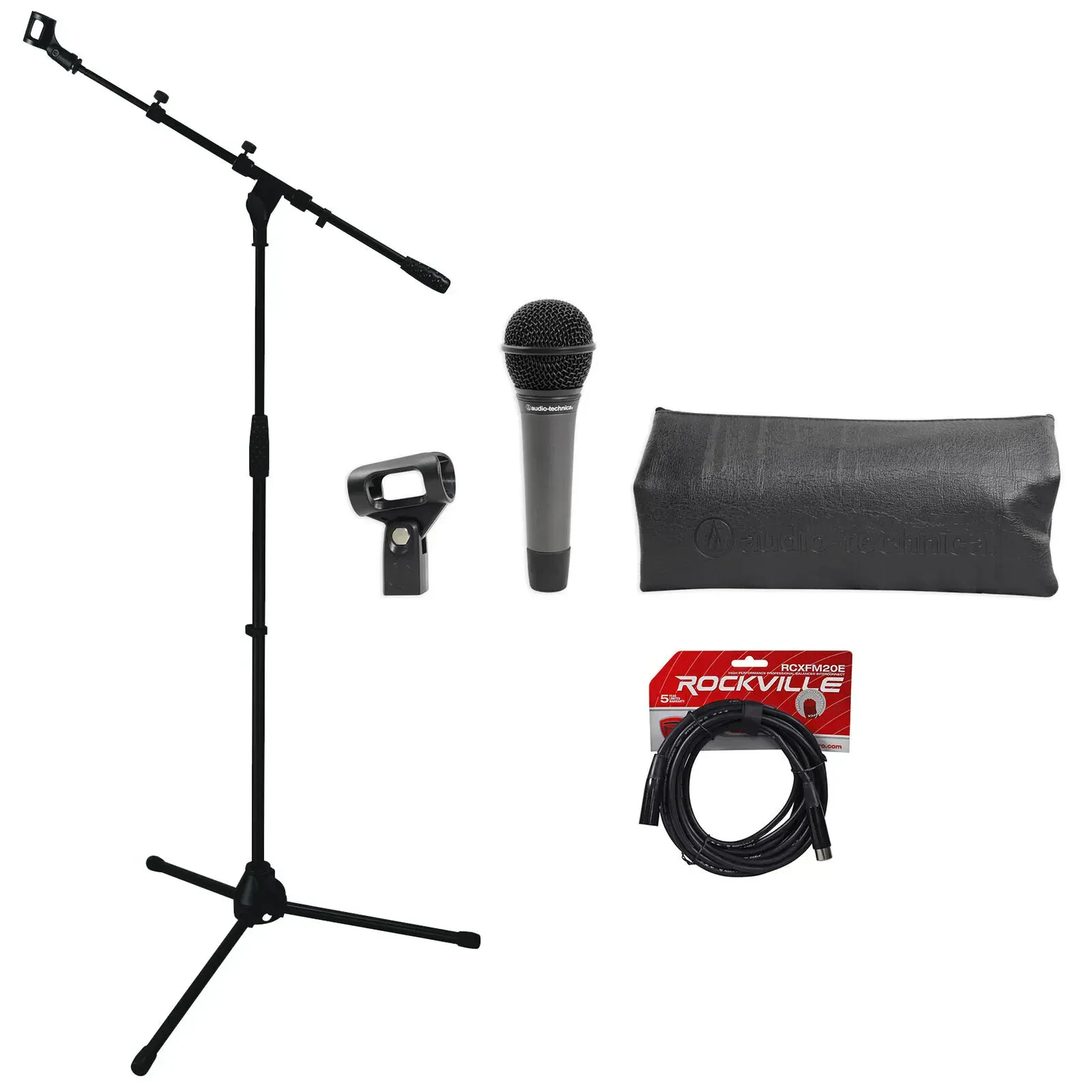 Микрофон проводной Audio-technica ATM410 Black с аксессуарами