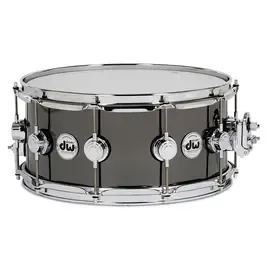 Малый барабан DW Design Series Black Nickel Over Brass Snare Drum, 6.5" x 14"