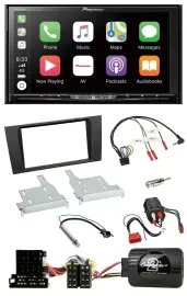 Pioneer 2DIN Lenkrad USB DAB DVD Bluetooth Autoradio für Audi A4 99-01 BOSE Voll