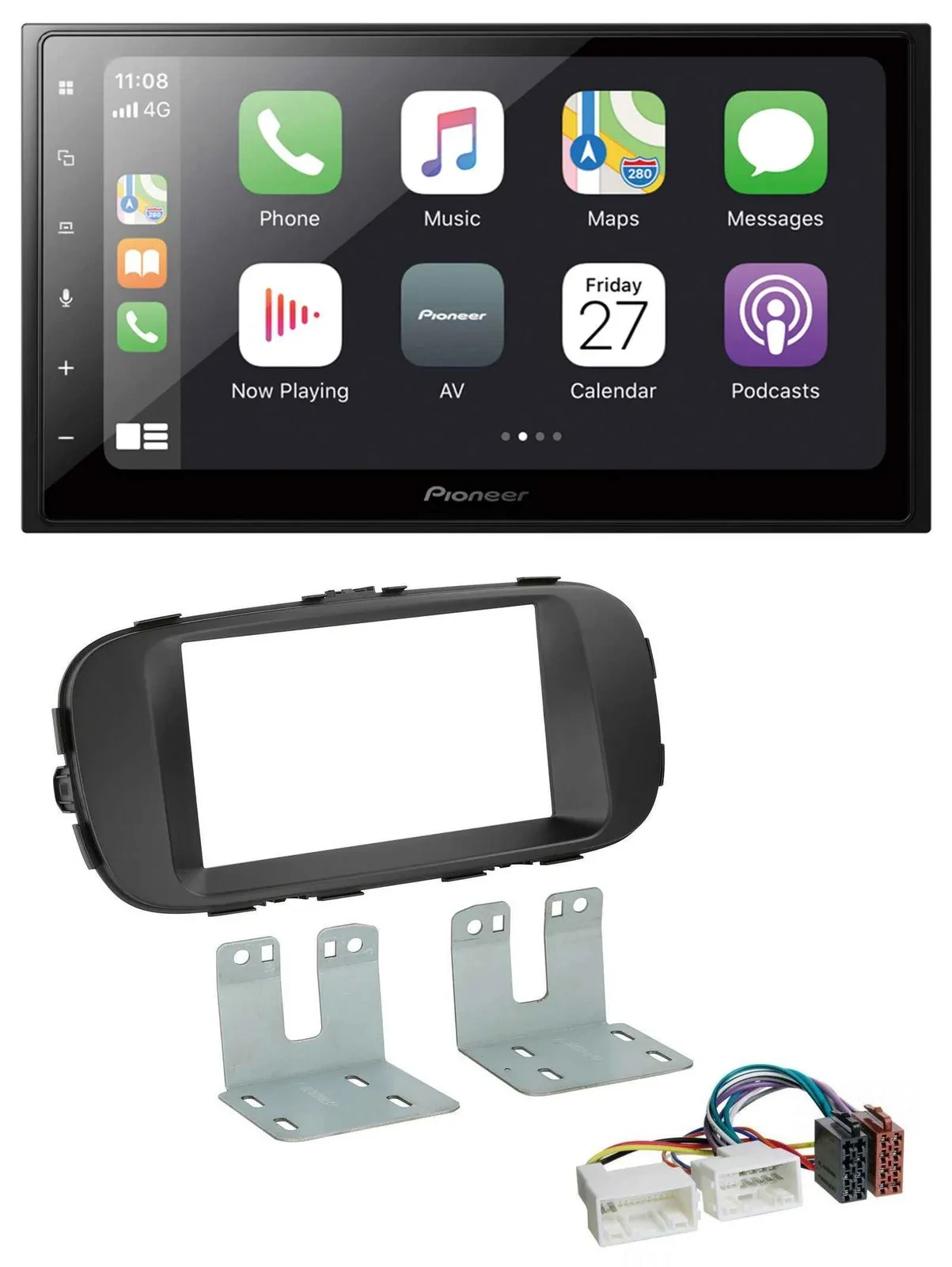 Автомагнитола для Kia Soul (с 2014) Pioneer 2DIN, Bluetooth, DAB, USB, MP3, черная