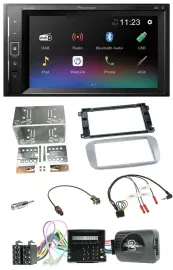 Pioneer DAB Lenkrad 2DIN Bluetooth USB Autoradio für Ford Mondeo S-Max Profi sil