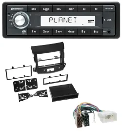 Continental USB MP3 AUX 1DIN Autoradio für Citroen C-Crosser Mitsubishi Outlande