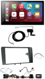 Автомагнитола для Audi A3 8P (2003–2012) Pioneer 2DIN, USB, Bluetooth, DAB, совместима с кнопками на руле