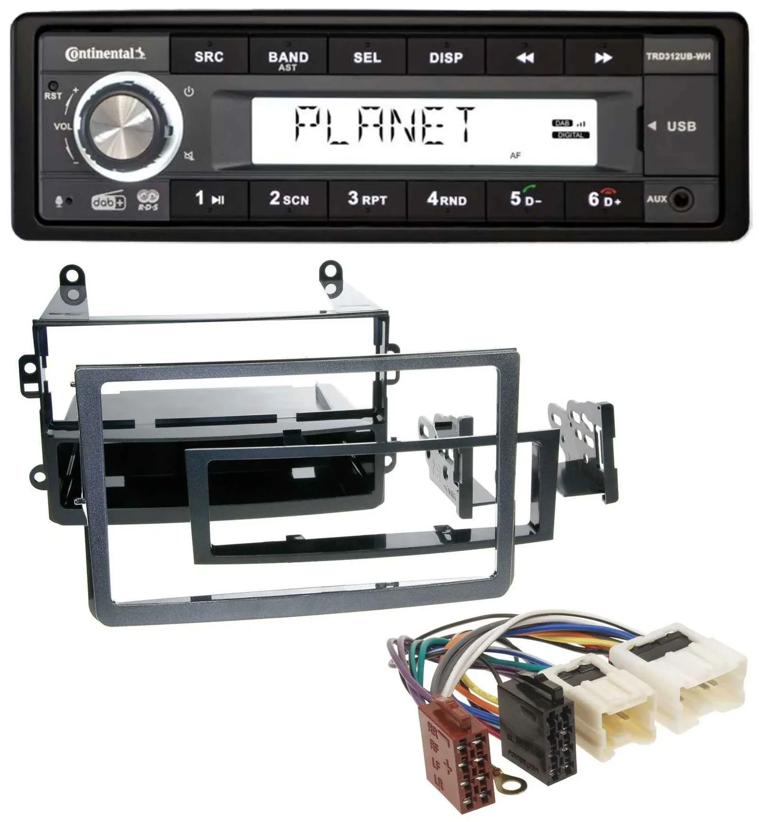Автомагнитола для Nissan 350Z Continental 1-DIN, DAB, USB, AUX, MP3