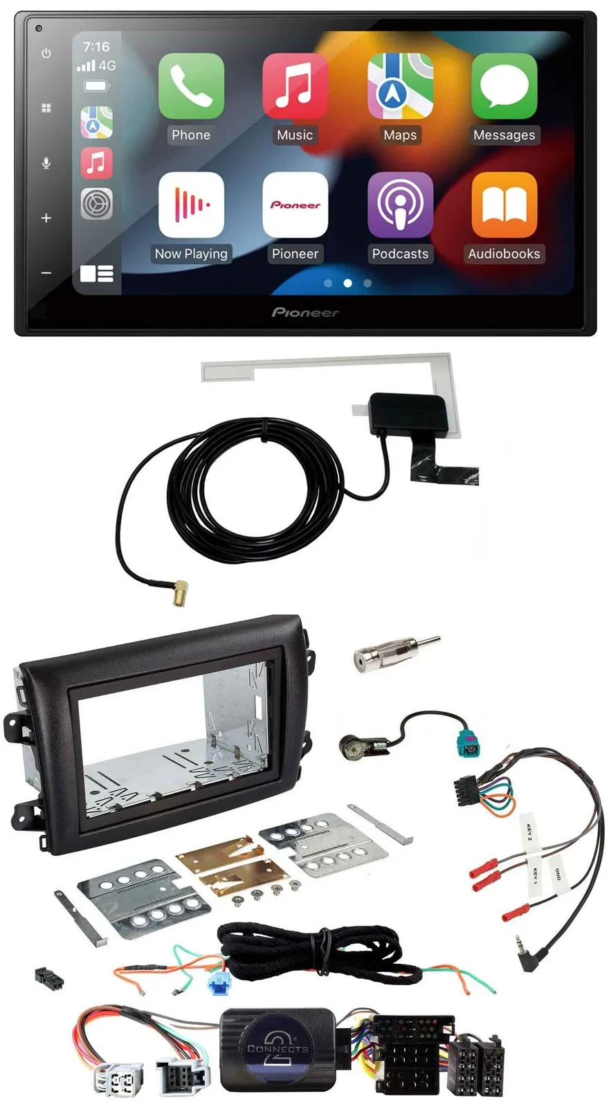 Автомагнитола Pioneer 2DIN, USB, Bluetooth, DAB, для Fiat Ducato Serie 8 (с 2021)