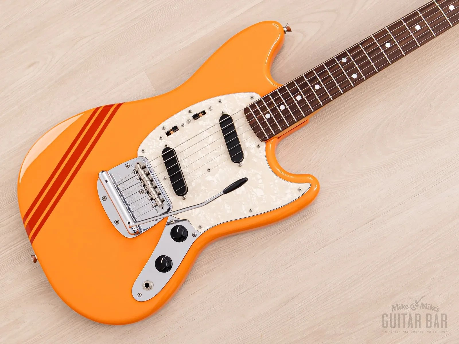 Б/У Электрогитара Fender Mustang '73 Vintage Reissue MG73-CO Competition Orange Japan CIJ