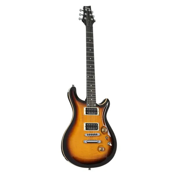 Fame Forum IV Modern E-Gitarre, Humbucker, Sunburst Riegelahorndecke, Dark Back