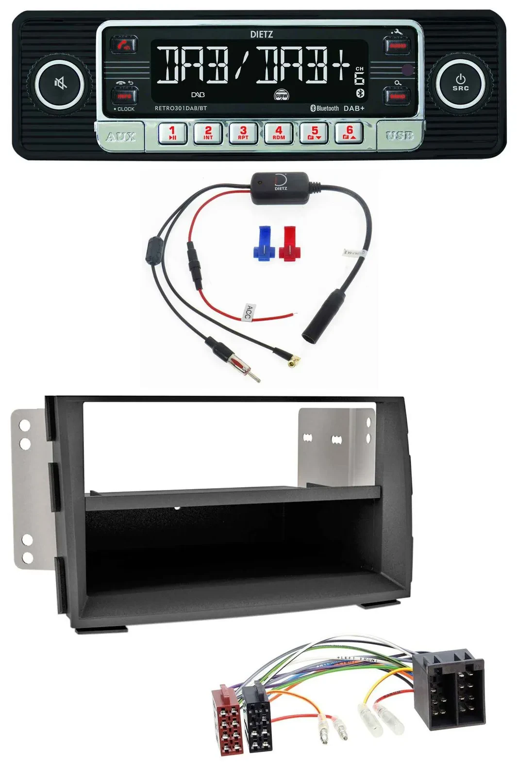 Dietz MP3 DAB Bluetooth USB Autoradio für Kia Venga (YN, ab 2009)