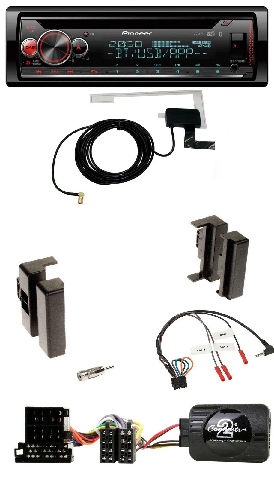 Pioneer DAB CD Lenkrad USB Bluetooth Autoradio für Audi A4 B5 bis 99 A6 C4 bis 9