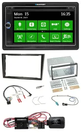 Blaupunkt Bluetooth 2DIN Lenkrad DAB USB TMC Navigation für Opel Corsa D Klavier