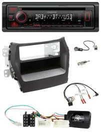 Kenwood Lenkrad CD USB Bluetooth DAB Autoradio für Hyundai Santa Fe ab 2012 schw