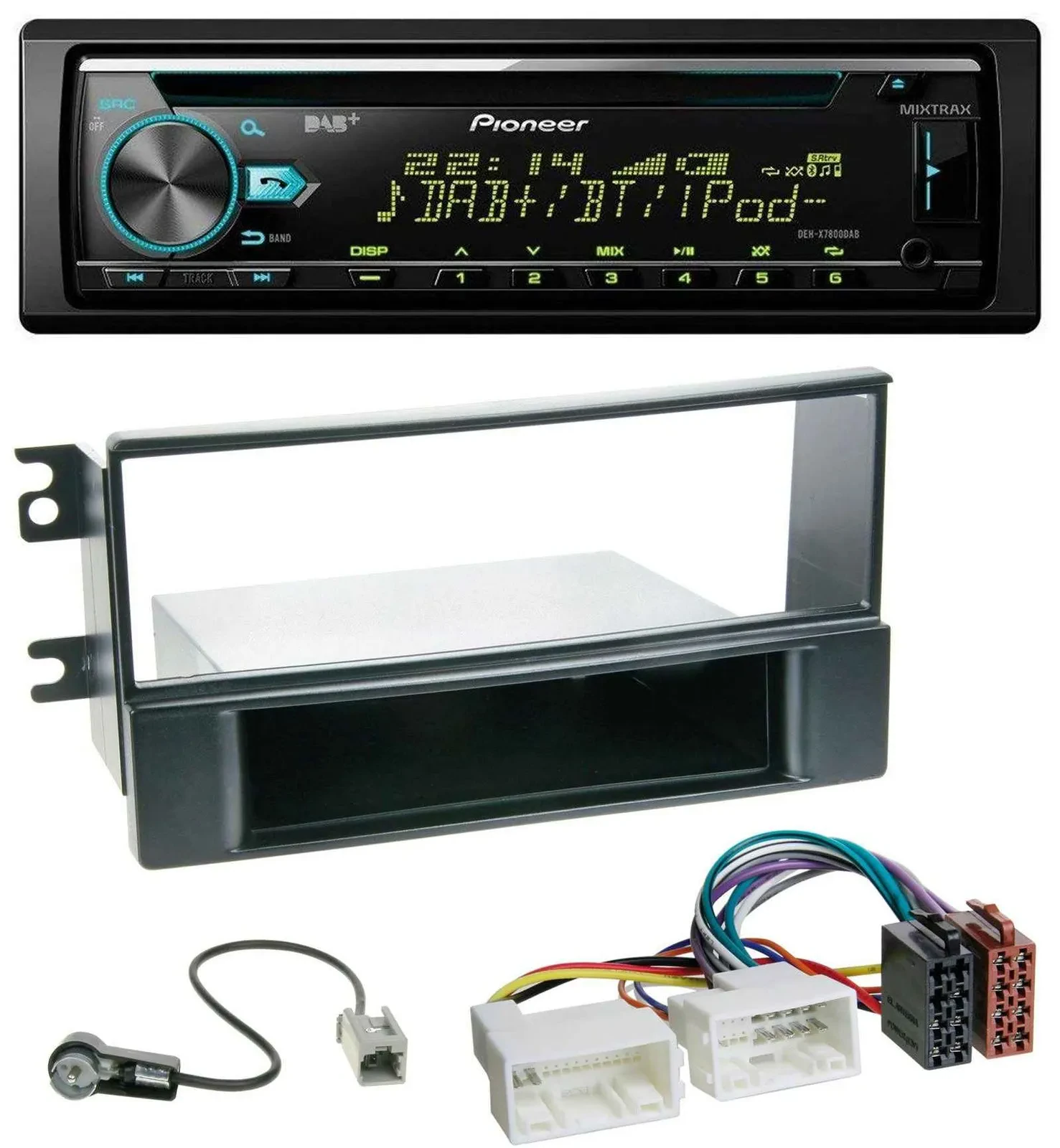 Pioneer DAB MP3 CD USB Bluetooth Autoradio für Kia Sportage II 08-10 neue Verkab