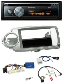 Pioneer Lenkrad DAB USB CD Bluetooth Autoradio für Toyota Yaris 2011-2014 silber