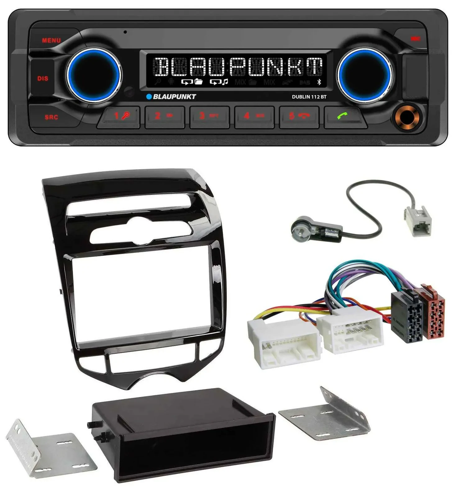 Автомагнитола Blaupunkt для Hyundai ix20 (с 2010, с автоматическим климатом) Bluetooth, USB, AUX, MP3