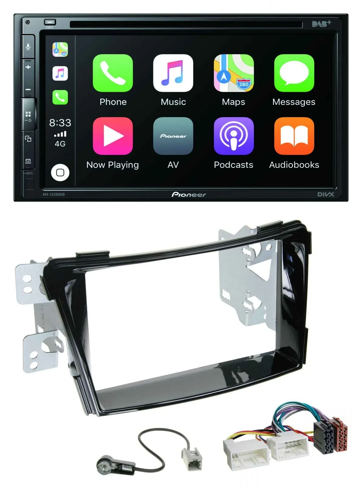 Pioneer DVD 2DIN MP3 DAB Bluetooth USB Autoradio für Hyundai i40 VF ab 11 Klavie