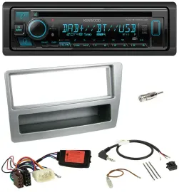 Автомагнитола для Honda Civic 2004–2006 Kenwood Bluetooth, DAB, CD, USB, серебристая