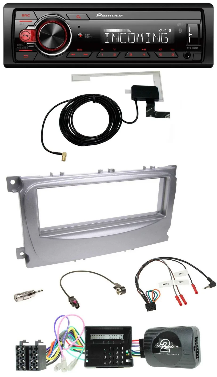Автомагнитола Pioneer USB DAB Bluetooth для Ford S-Max/Mondeo (CAN-Bus, 2007–2014)