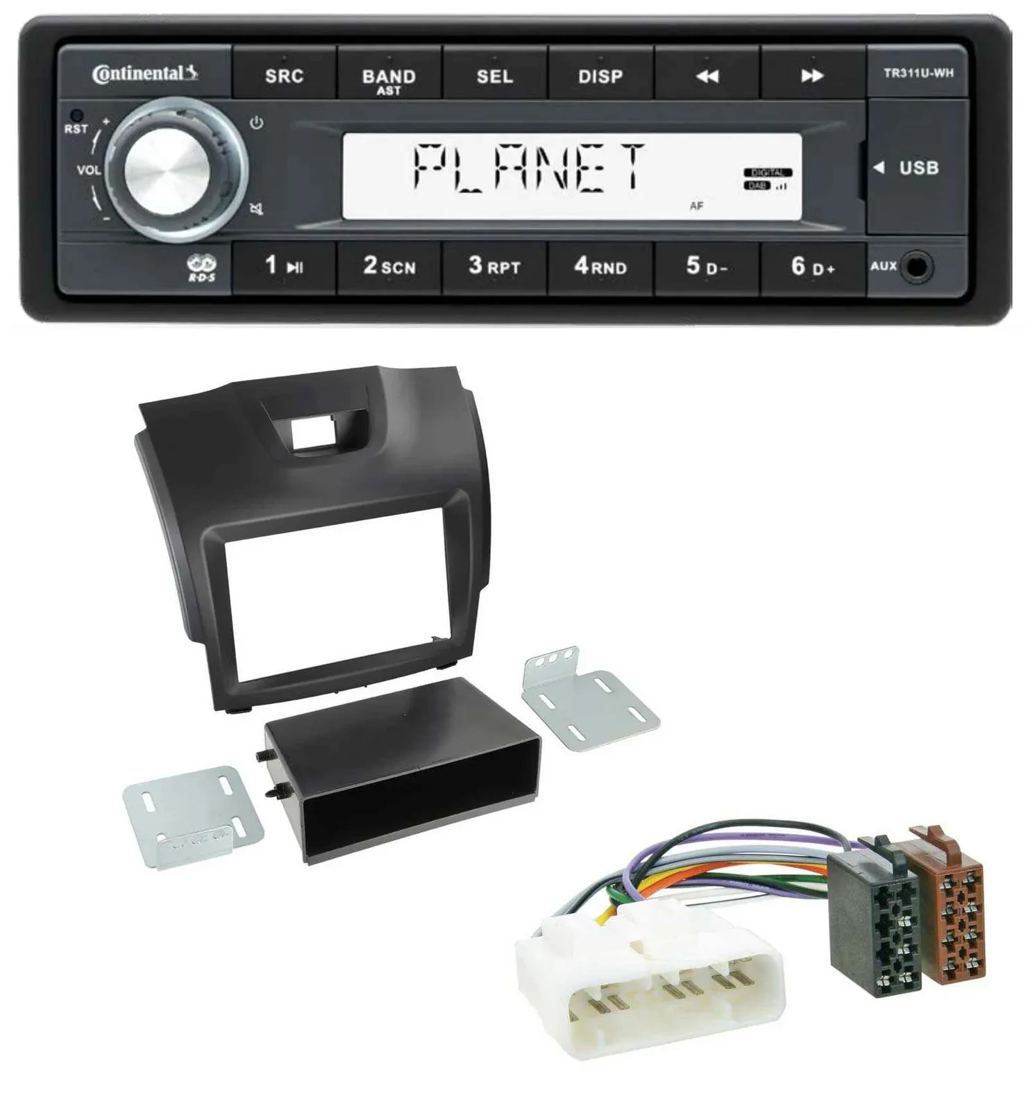 Автомагнитола для Isuzu D‑Max (2012–2020) Continental 1‑DIN, USB, MP3, AUX