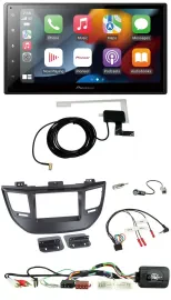 Pioneer Lenkrad USB Bluetooth DAB 2DIN Autoradio für Hyundai Tucson 15-20 schwar