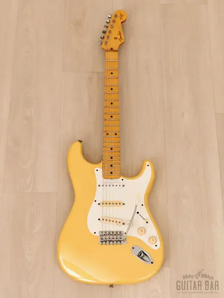 Электрогитара Fender Custom Edition Yngwie Malmsteen Stratocaster ST57-140YM SSS Pearl Yellow White w/gigbag Japan 1995