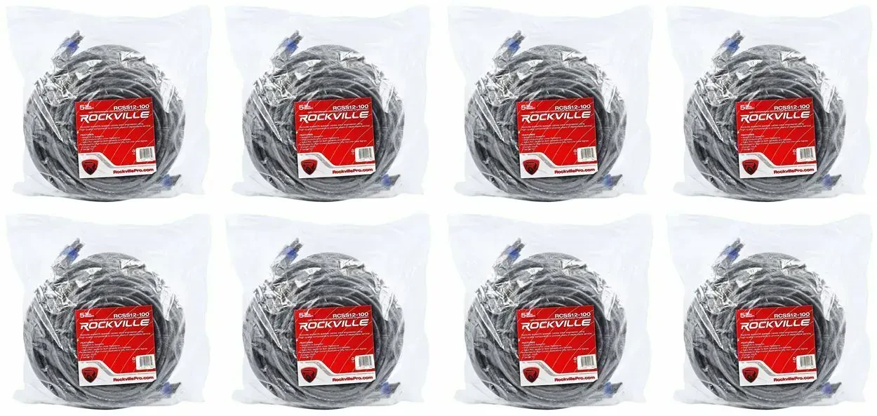 Спикерный кабель Rockville RCSS12100 Black 30.5 м (8 штук)