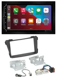 ESX 2DIN DAB USB MP3 Bluetooth Autoradio für Hyundai i40 VF ab 2011 schwarz