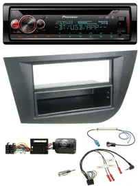 Pioneer Lenkrad DAB CD Bluetooth USB Autoradio für Seat Leon 2005-2010 schwarz