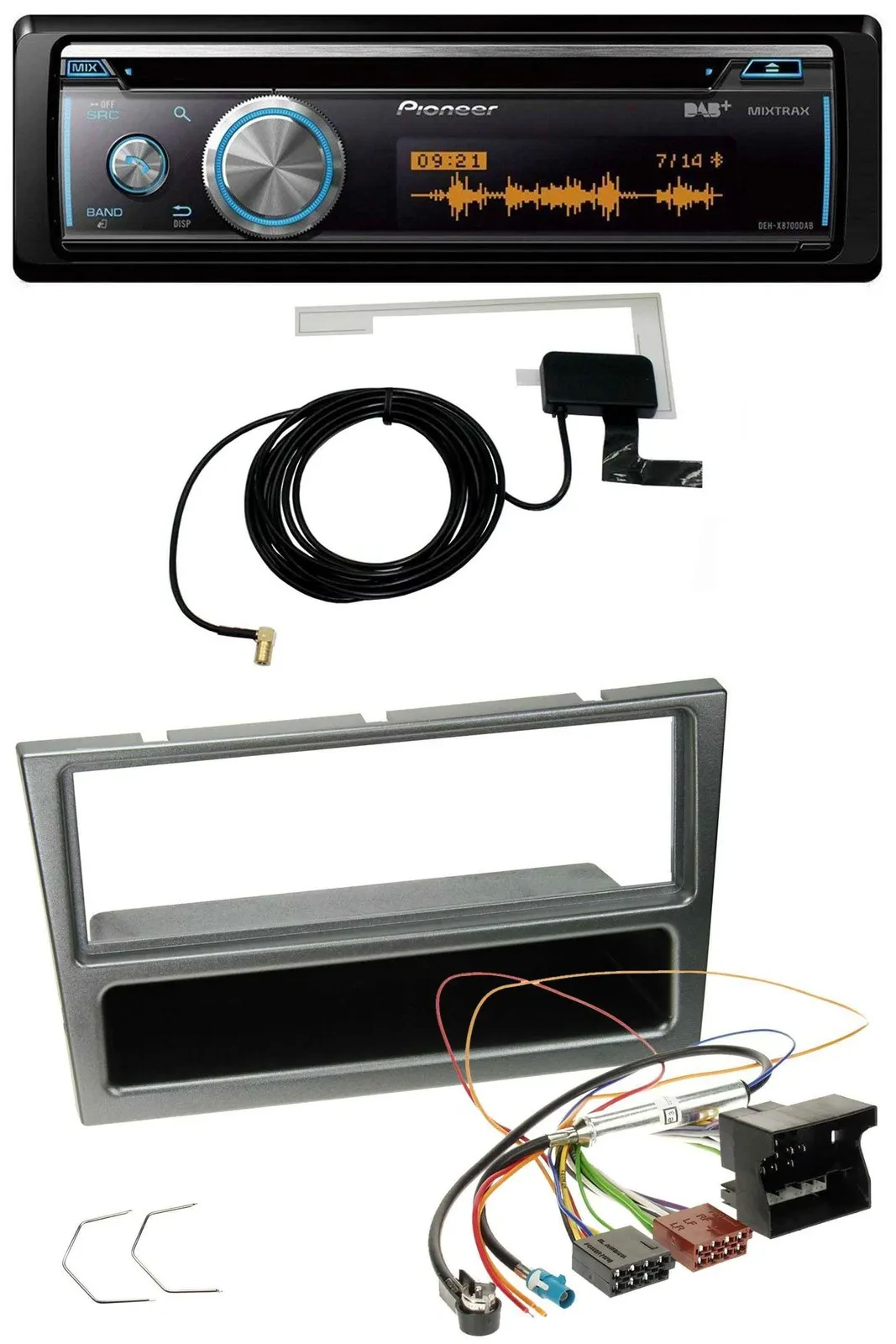 Pioneer Bluetooth DAB MP3 USB CD Autoradio für Opel Corsa C Quadlock 2004-2006 a