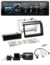 JVC Bluetooth Lenkrad USB DAB Autoradio für Fiat Ducato 12-15 piano schwarz