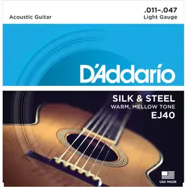 Струны для акустической гитары D'Addario EJ40 11-47, бронза фосфорная