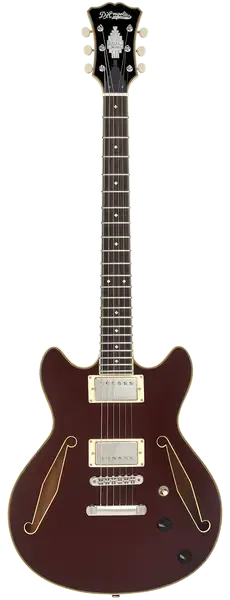 Электрогитара полуакустическая D'Angelico Excel Mini DC Tour Semi-hollowbody Solid Wine