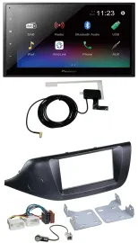 Автомагнитола для Kia Ceed (с 2012) Pioneer 2-DIN, DAB, Bluetooth, USB, MP3, черный