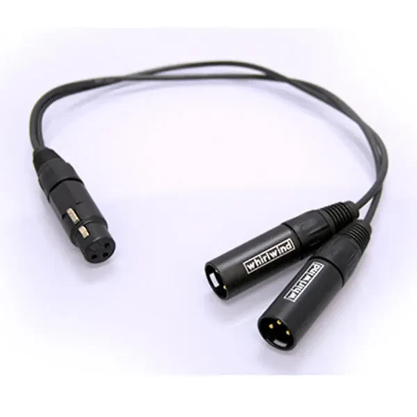 Whirlwind 1.5' XLR Female to 2 XLR Male Y Adapter Cable #YX2M