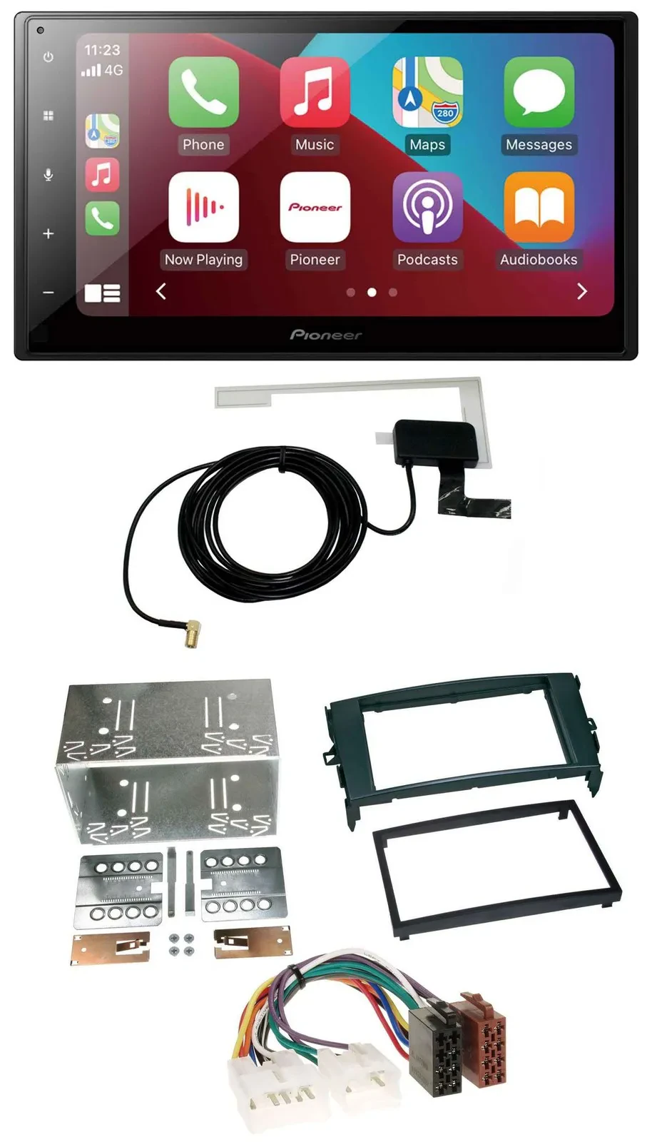 Автомагнитола Pioneer 2-DIN USB Bluetooth DAB MP3 для Toyota Auris 2007–2012 черная