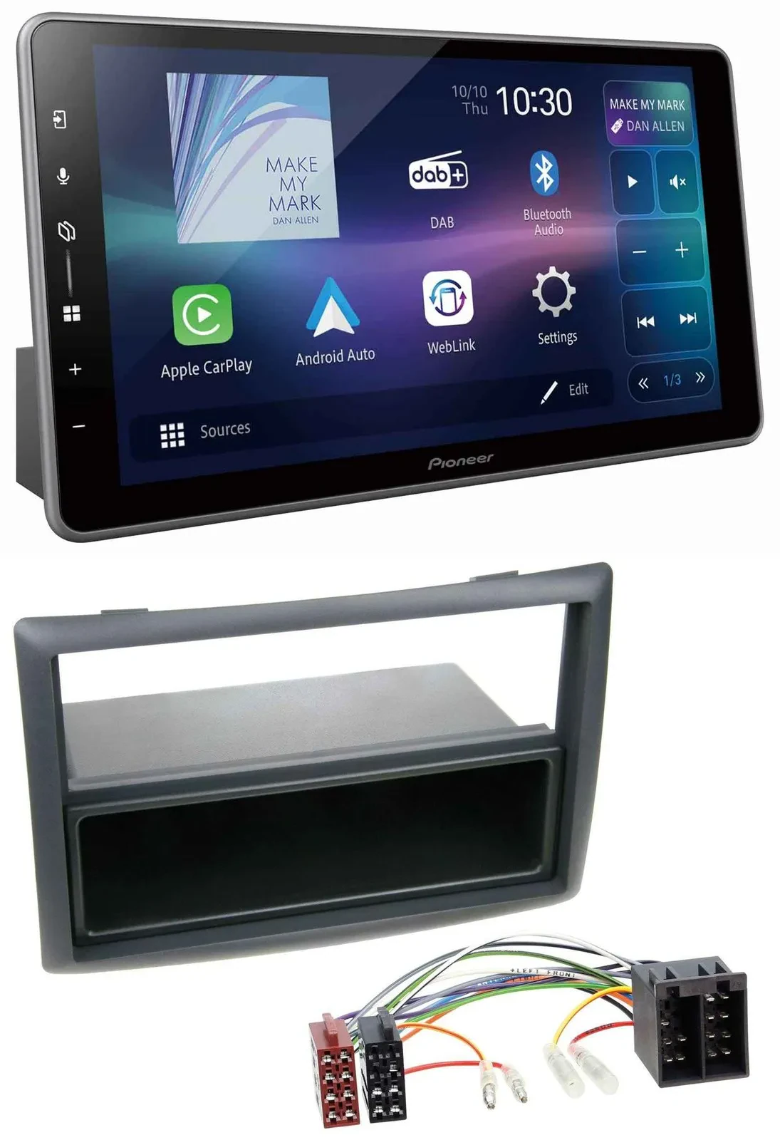 Pioneer Bluetooth USB DAB MP3 Autoradio für Renault Megane Scenic ab 07 schwarz